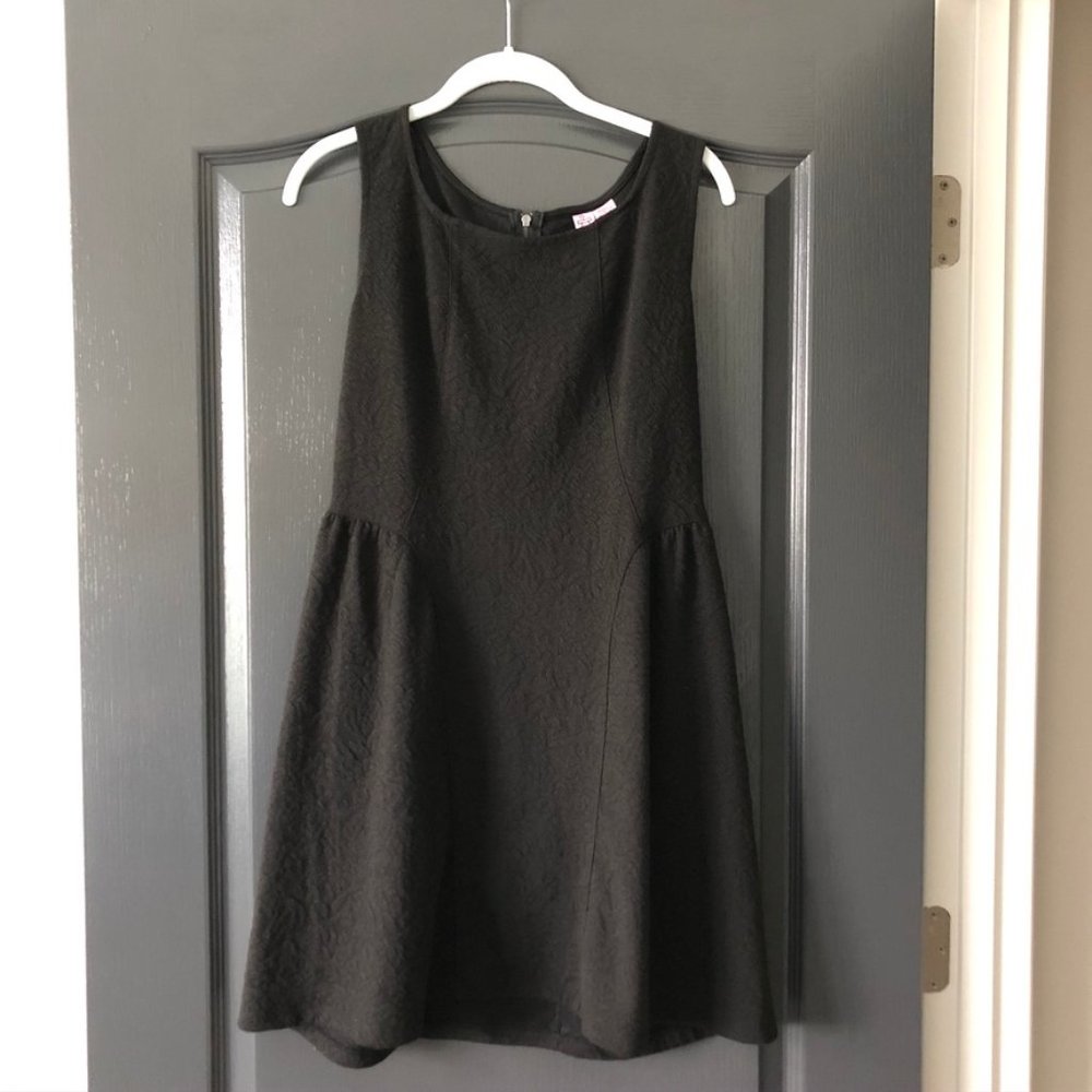 Black Dress w/ Floral Detail
